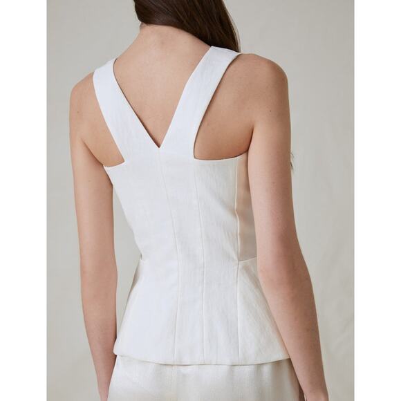 Attersee The Sculpted Vest Ivory - 8 - Picture 2 of 2